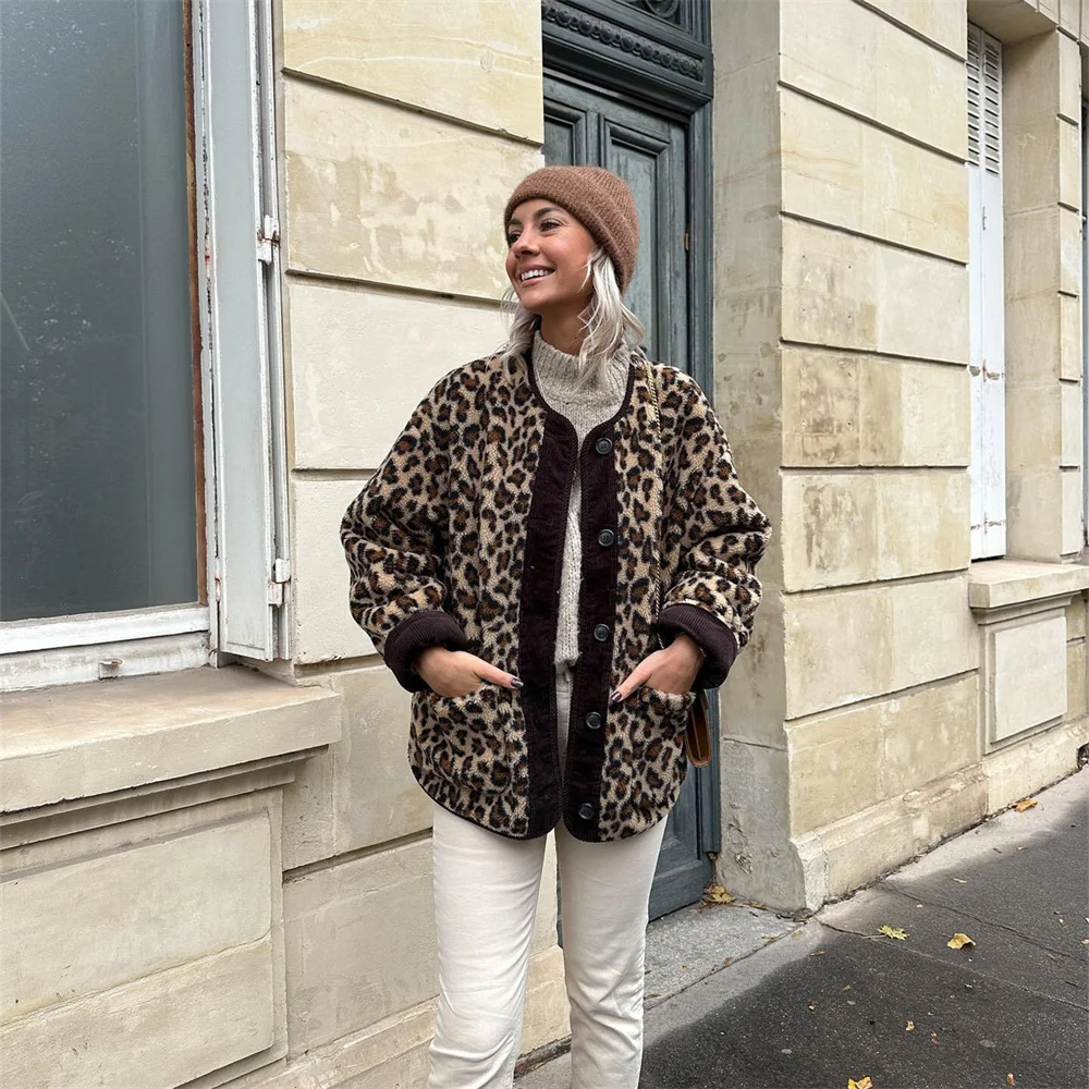 Sasha | Women's Stylish Leopard Print Winter Jacket