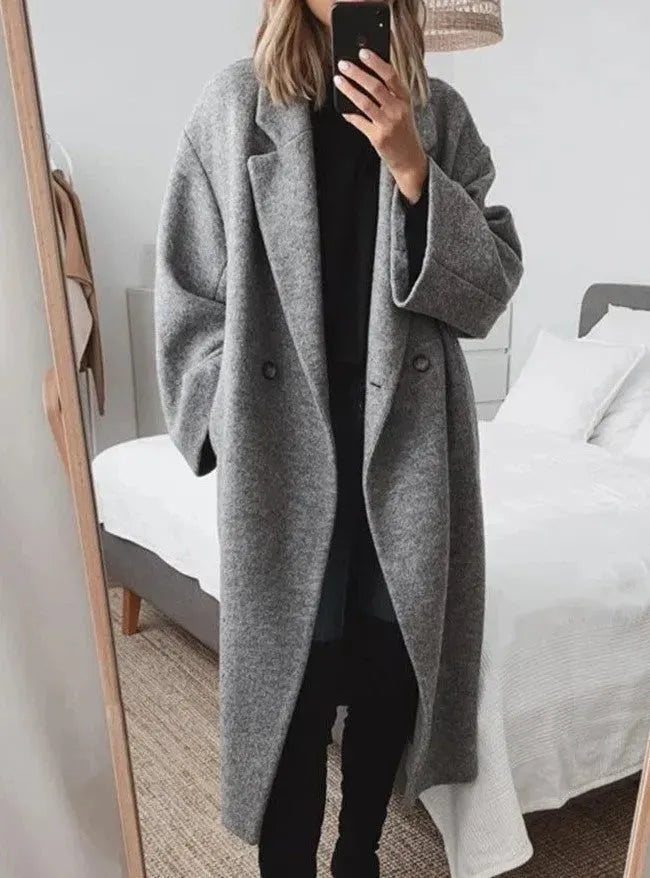 Vivian | Women's Oversized Double-Breasted Wool Coat