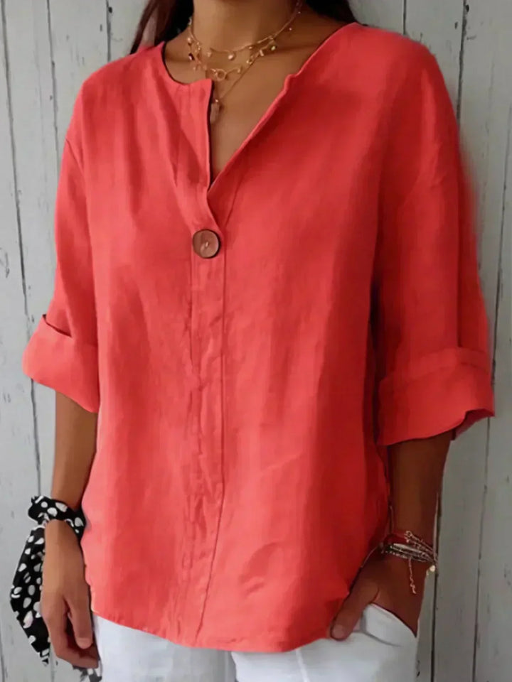 Adore | Women's Casual Button-Front Tunic Blouse
