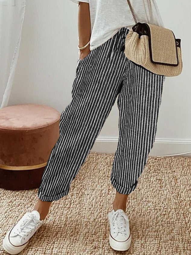 Bree | Women's Comfy Drawstring Linen Pants