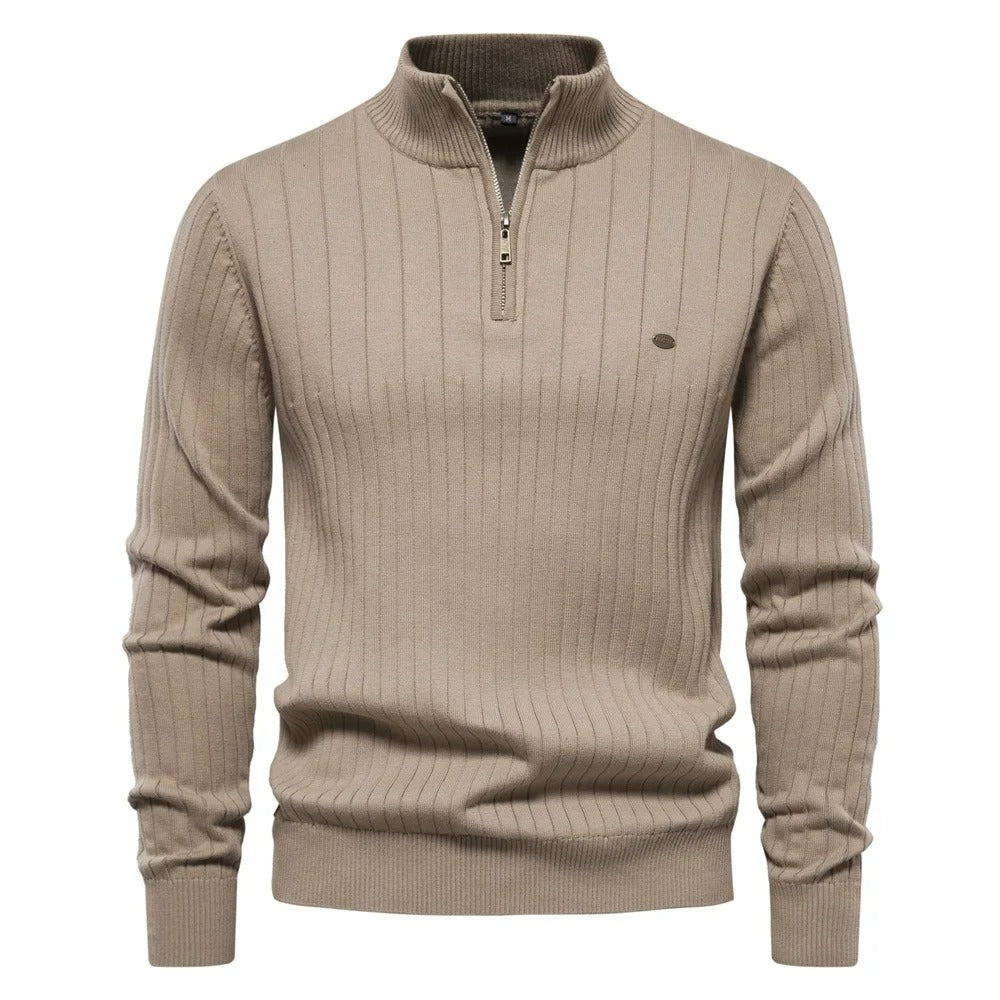 Louis | Men's Elegant Quarter-Zip Knit Sweater