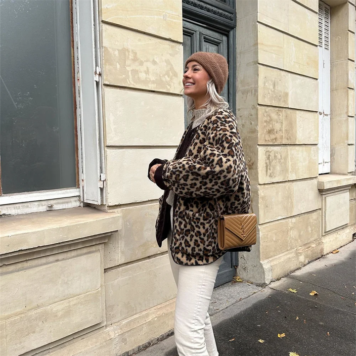 Sasha | Women's Stylish Leopard Print Winter Jacket