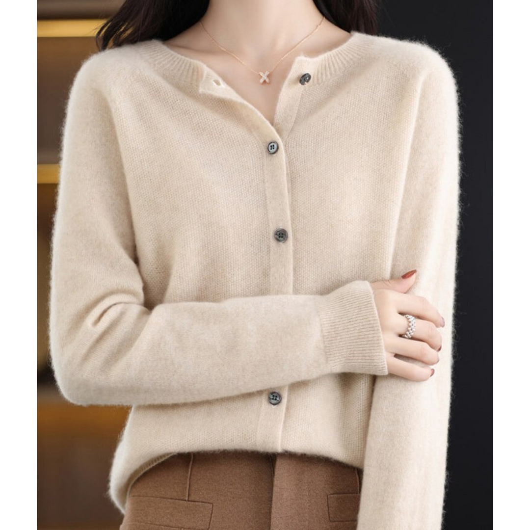 Madeline | Women's Timeless Button-Front Knit Cardigan
