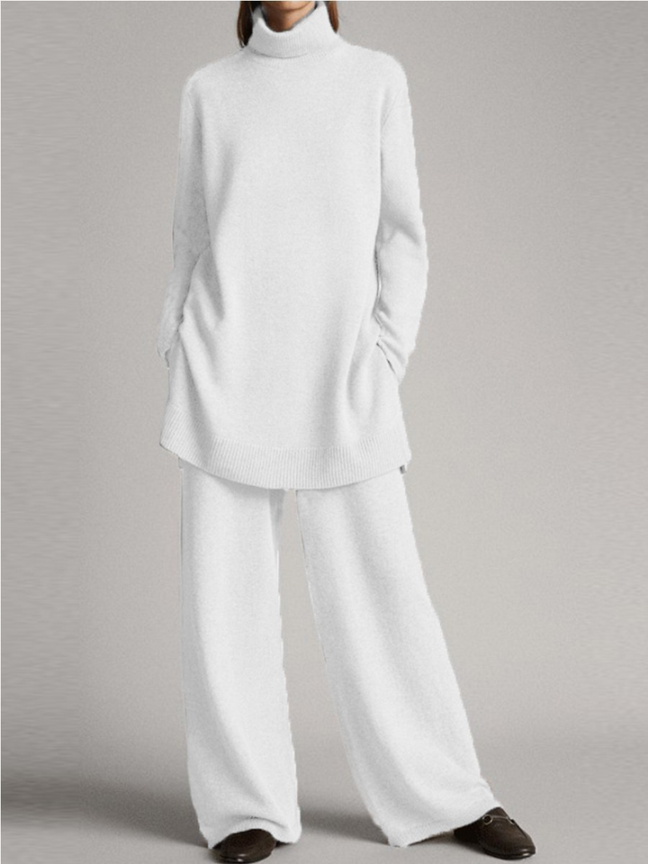 Margot | Women's Cozy Tunic Sweater & Wide Leg Pant Set
