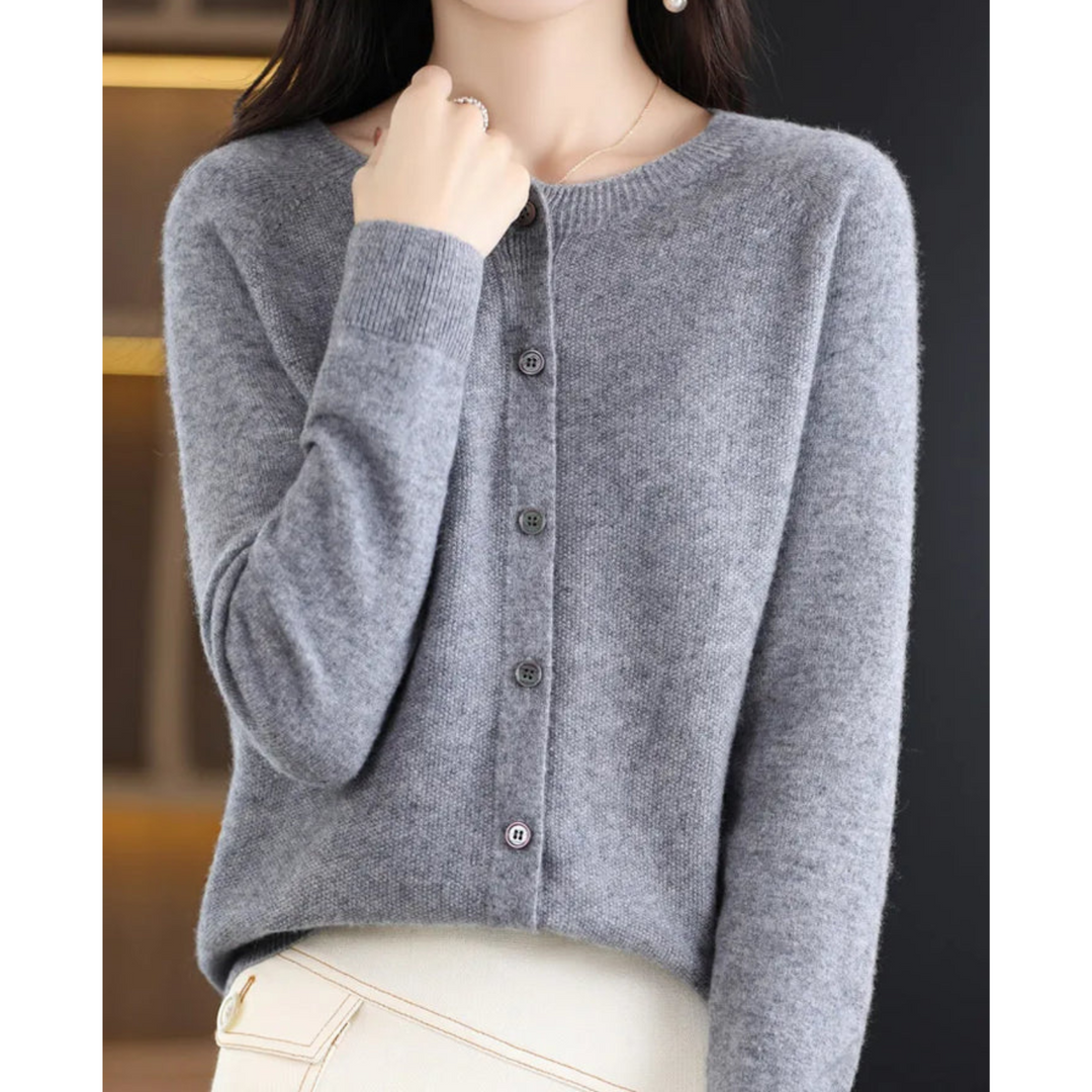 Madeline | Women's Timeless Button-Front Knit Cardigan