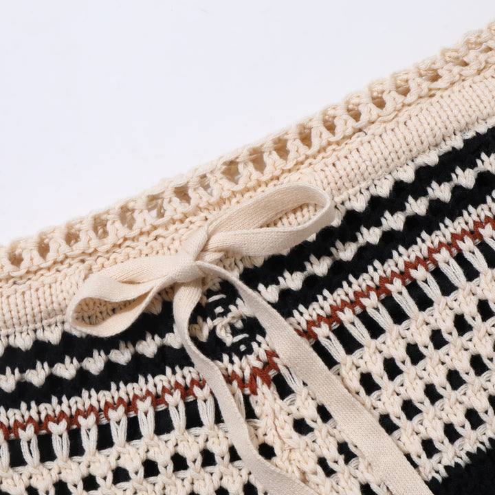 Cain | Men's Stylish Crochet Knit Beach Shorts