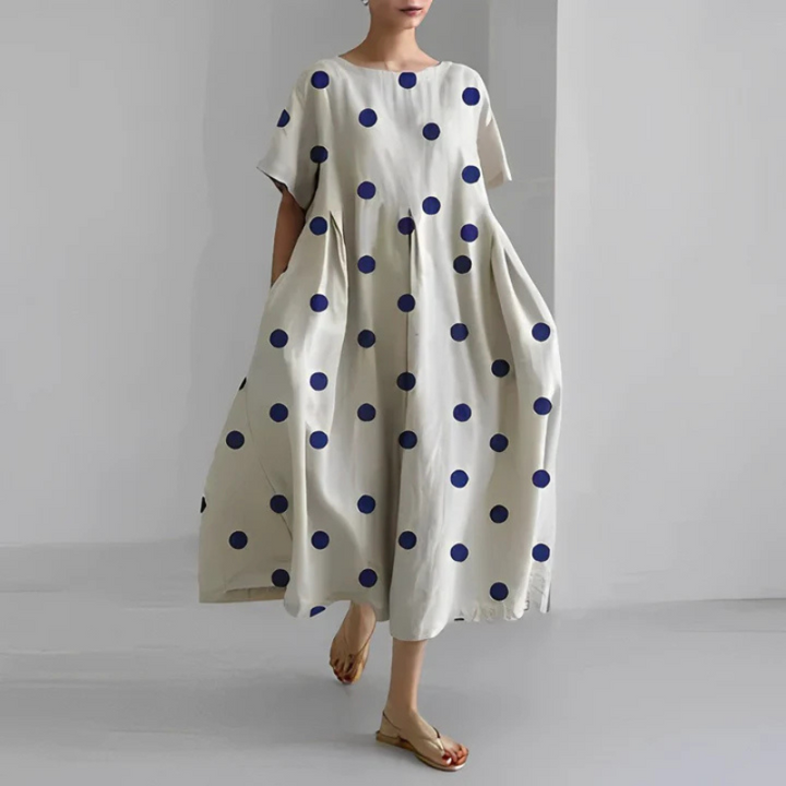 Dolly | Women's Loose Fit Floral Boho Midi Dress