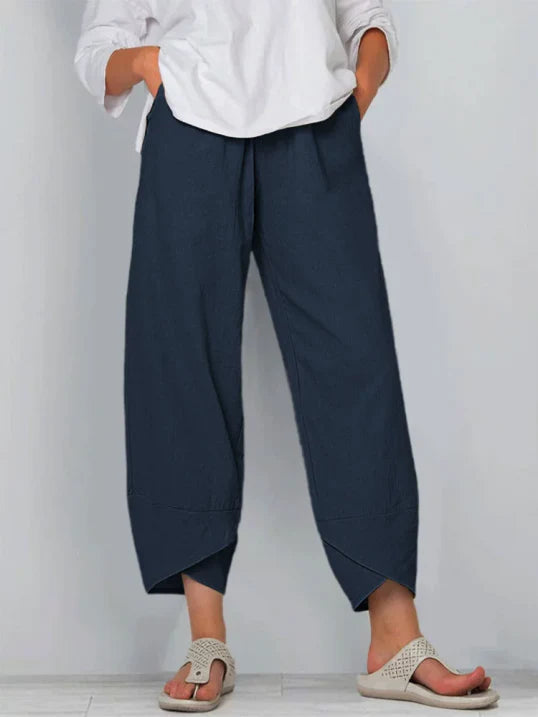 Megan | Women's High-Waist Wide Leg Tulip Hem Pants
