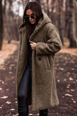 Daphne | Women's Oversized Hooded Plush Teddy Coat