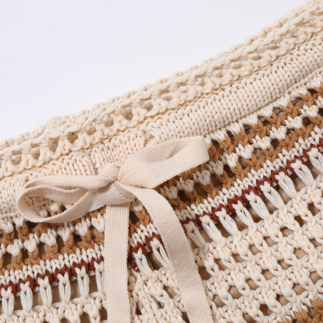 Cain | Men's Stylish Crochet Knit Beach Shorts