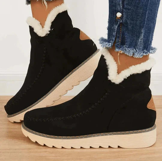 Elara | Women's Warm Faux Fur Lined Ankel Boots
