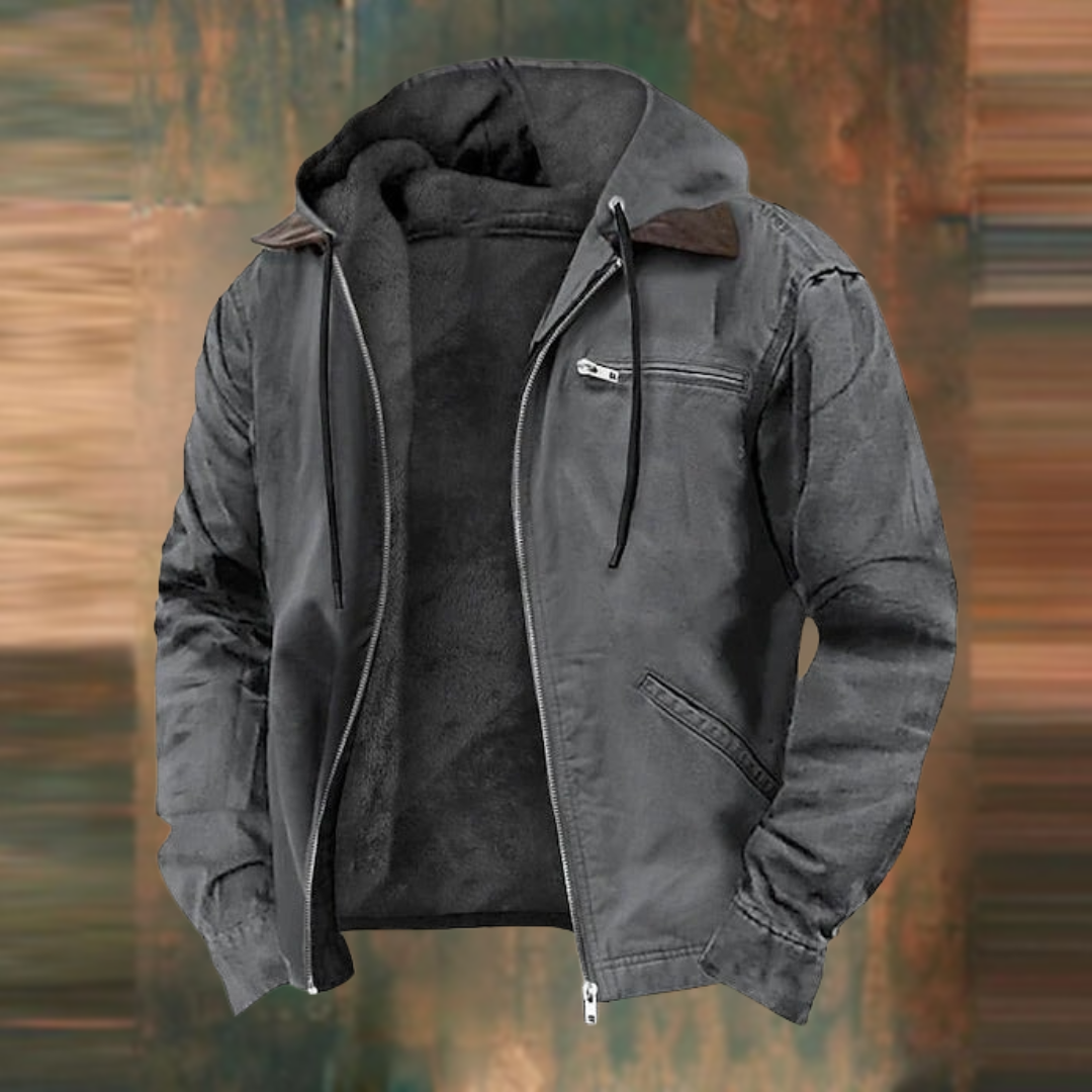Dennis | Men's Rugged Hooded Bomber Jacket