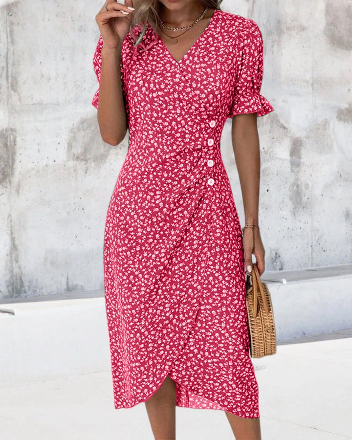 Larissa | Women's Elegant Floral Summer Midi Dress