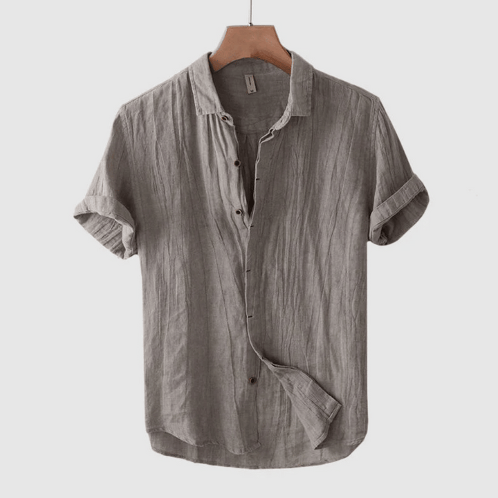 Devon | Men’s Linen Short Sleeve Button Up Shirt Relaxed Fit