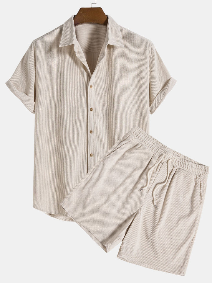 Duke | Men's Corduroy Two Piece Short Summer Set
