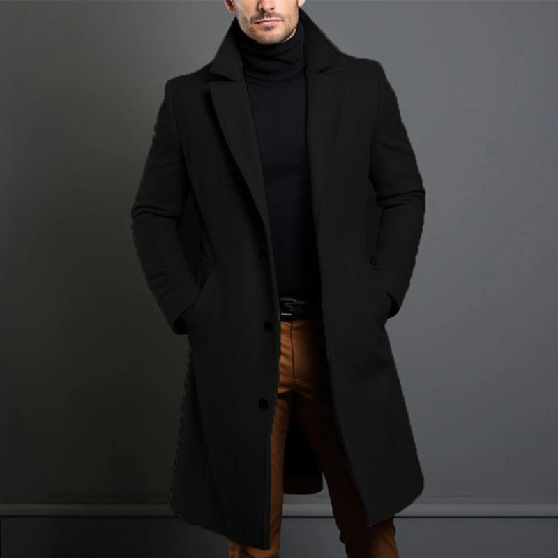 Arthur | Men's Double-Breasted Long Overcoat