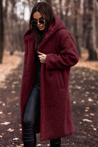 Daphne | Women's Oversized Hooded Plush Teddy Coat