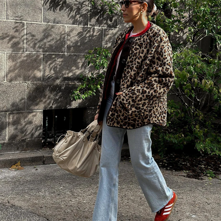 Sasha | Women's Stylish Leopard Print Winter Jacket