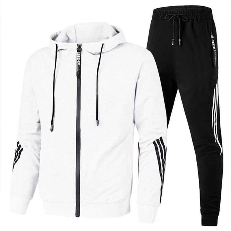 Albert | Men's Cozy Striped Hoodie & Jogger Winter Set