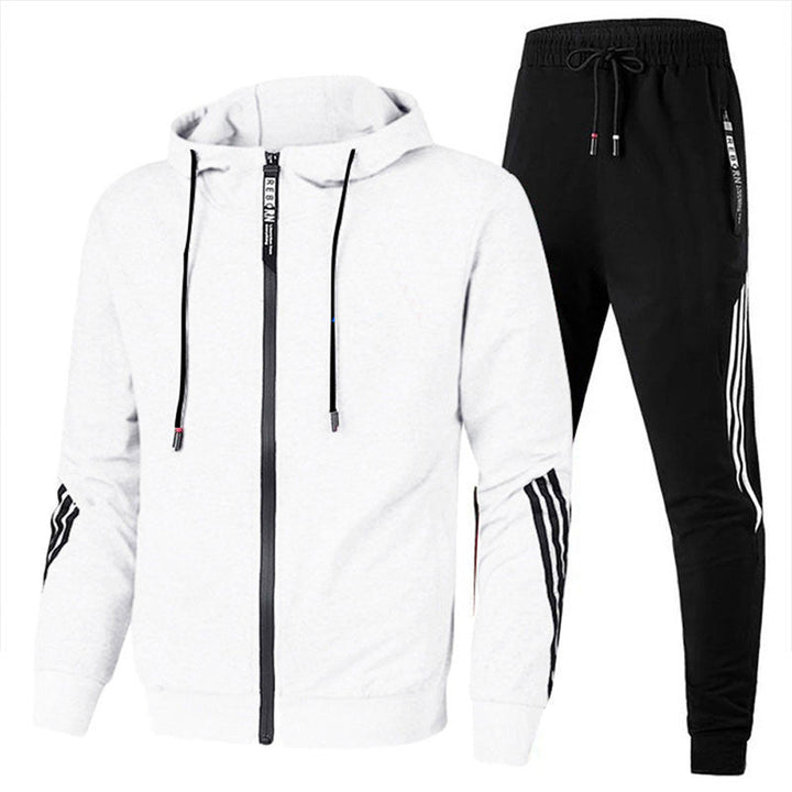 Albert | Men's Cozy Striped Hoodie & Jogger Winter Set