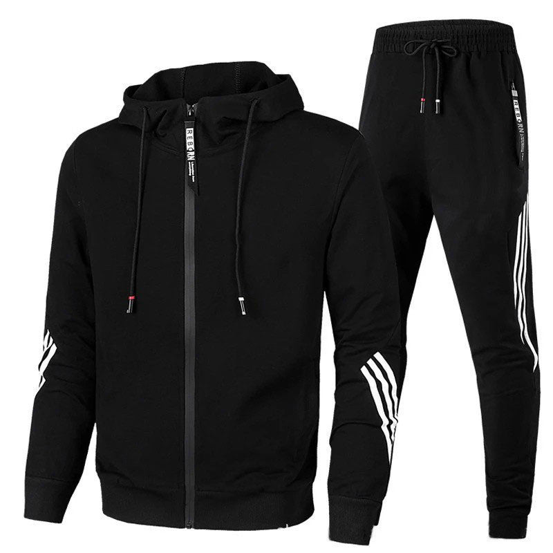 Albert | Men's Cozy Striped Hoodie & Jogger Winter Set