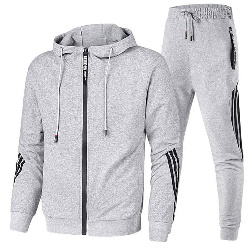 Albert | Men's Cozy Striped Hoodie & Jogger Winter Set