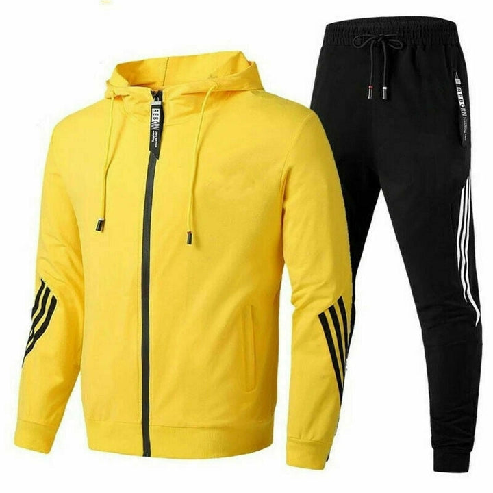 Albert | Men's Cozy Striped Hoodie & Jogger Winter Set