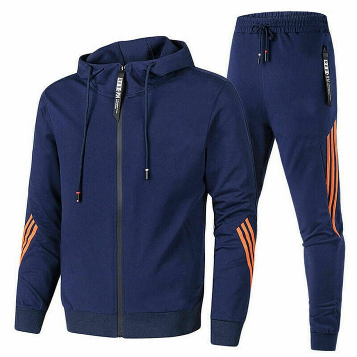 Albert | Men's Cozy Striped Hoodie & Jogger Winter Set