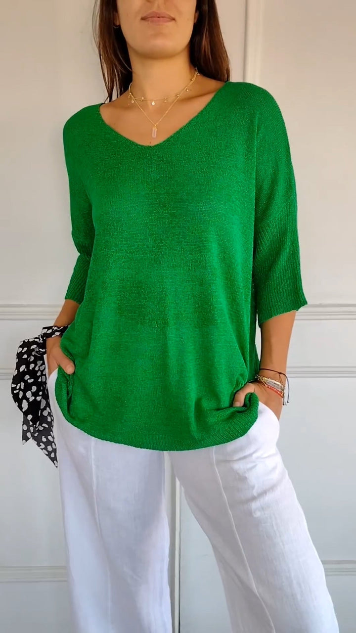 Hazel | Women's Casual V-Neck Knit Top