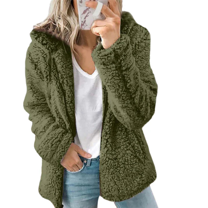 Wendy | Women's Snug Hooded Teddy Sherpa Jacket