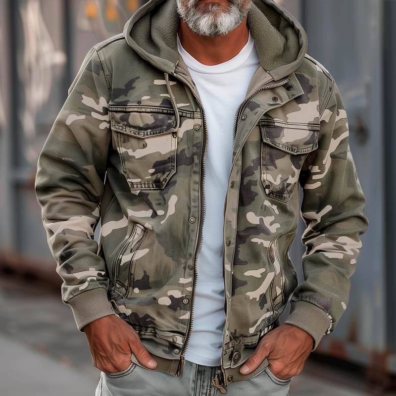 Drake | Men's Hooded Camouflage Cargo Jacket