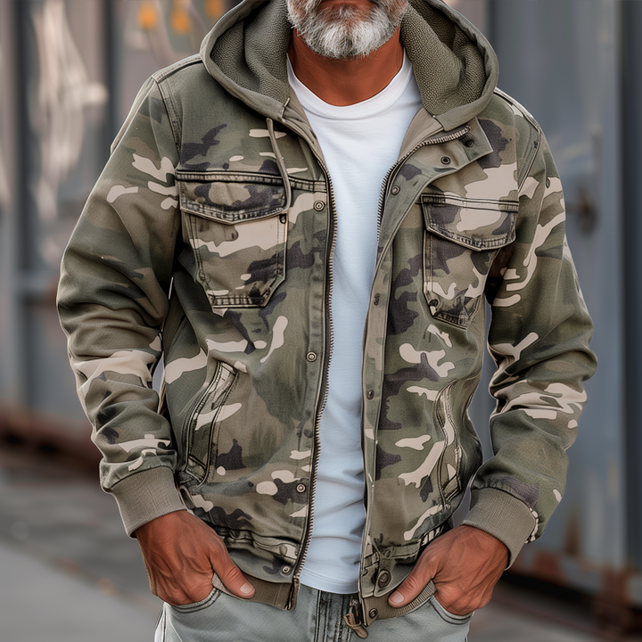 Drake | Men's Hooded Camouflage Cargo Jacket