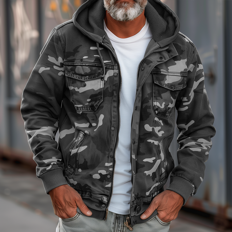 Drake | Men's Hooded Camouflage Cargo Jacket