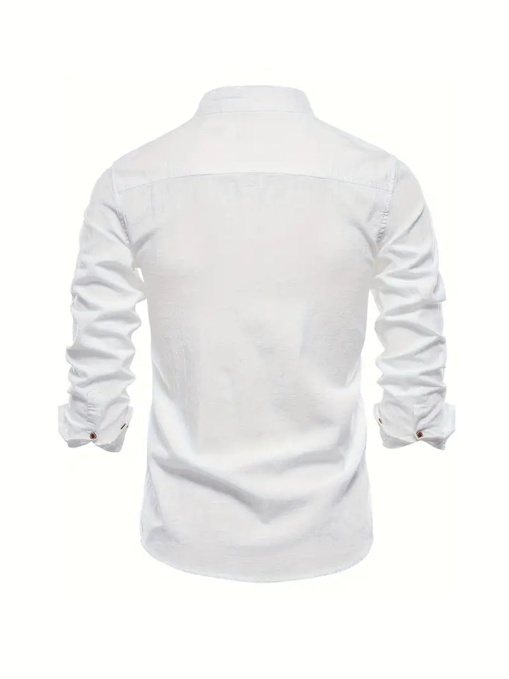 Henry | Men's Mandarin Collar Button-Down Shirt