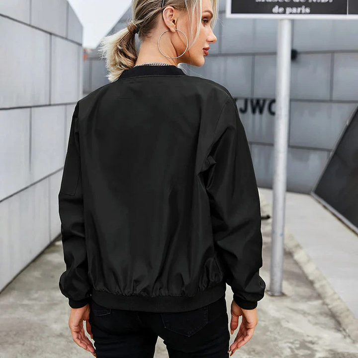 Emily | Women's Wind-Resistant Zip-Up Bomber Jacket