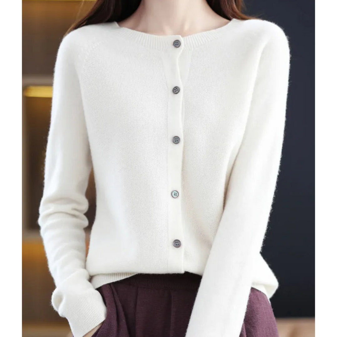 Madeline | Women's Timeless Button-Front Knit Cardigan