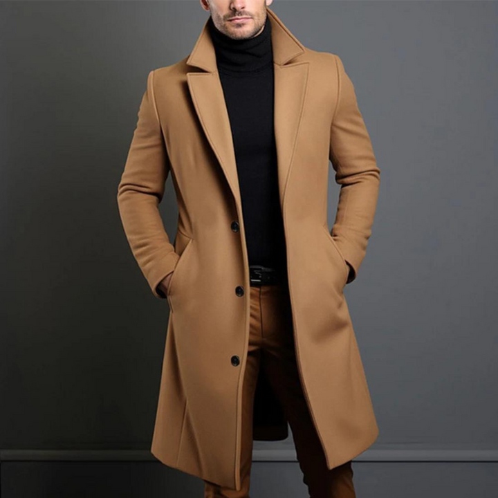 Arthur | Men's Double-Breasted Long Overcoat