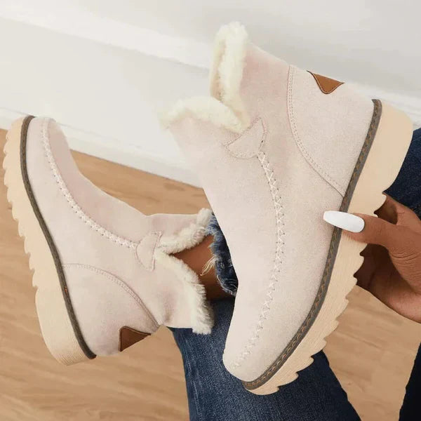 Elara | Women's Warm Faux Fur Lined Ankel Boots