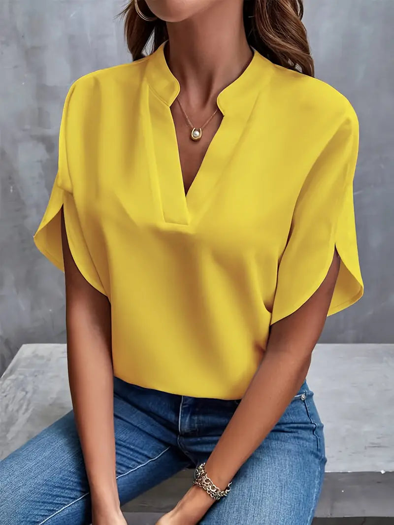 Mila | Women's Chic V-Neck Split Sleeve Blouse