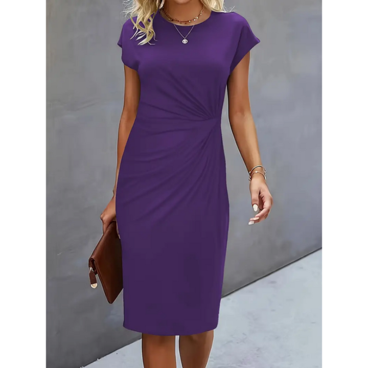 Celeste | Women's Formal Ruched Waist Bodycon Midi Dress