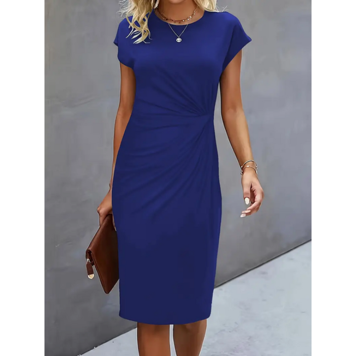 Celeste | Women's Formal Ruched Waist Bodycon Midi Dress
