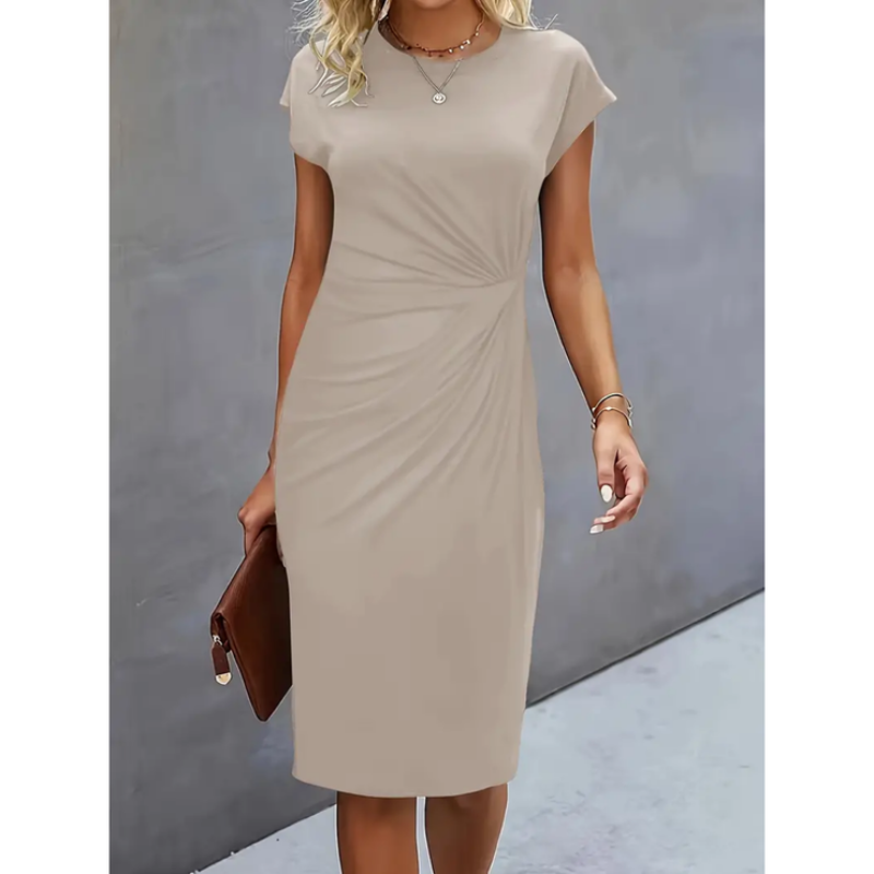 Celeste | Women's Formal Ruched Waist Bodycon Midi Dress