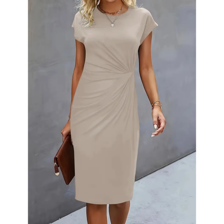 Celeste | Women's Formal Ruched Waist Bodycon Midi Dress