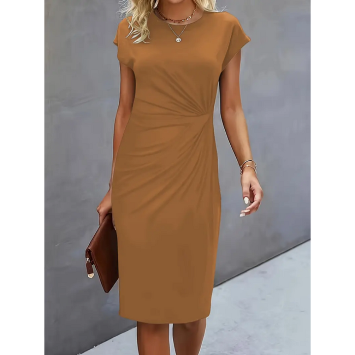 Celeste | Women's Formal Ruched Waist Bodycon Midi Dress
