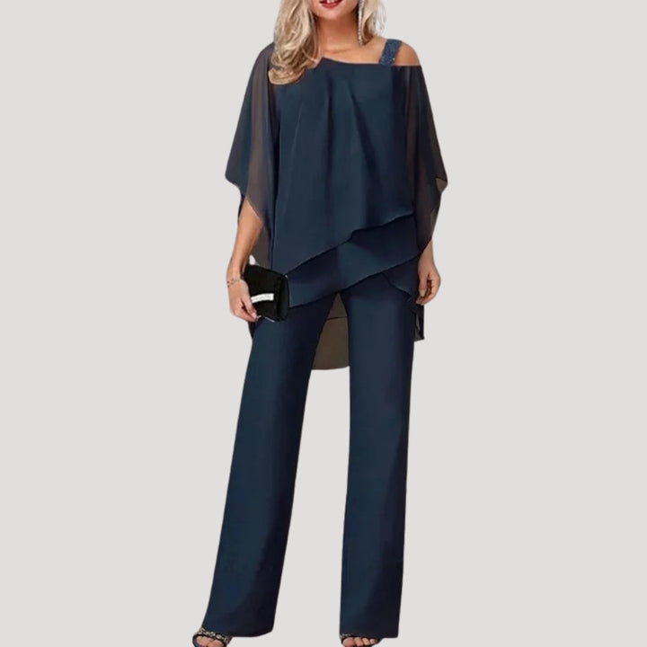 Pacey | Women's Chiffon Two Piece Trouser Suit