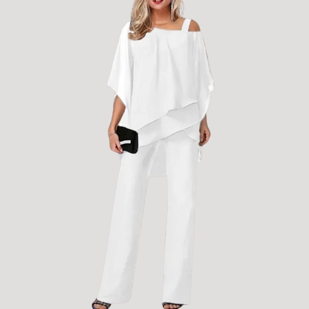 Pacey | Women's Chiffon Two Piece Trouser Suit