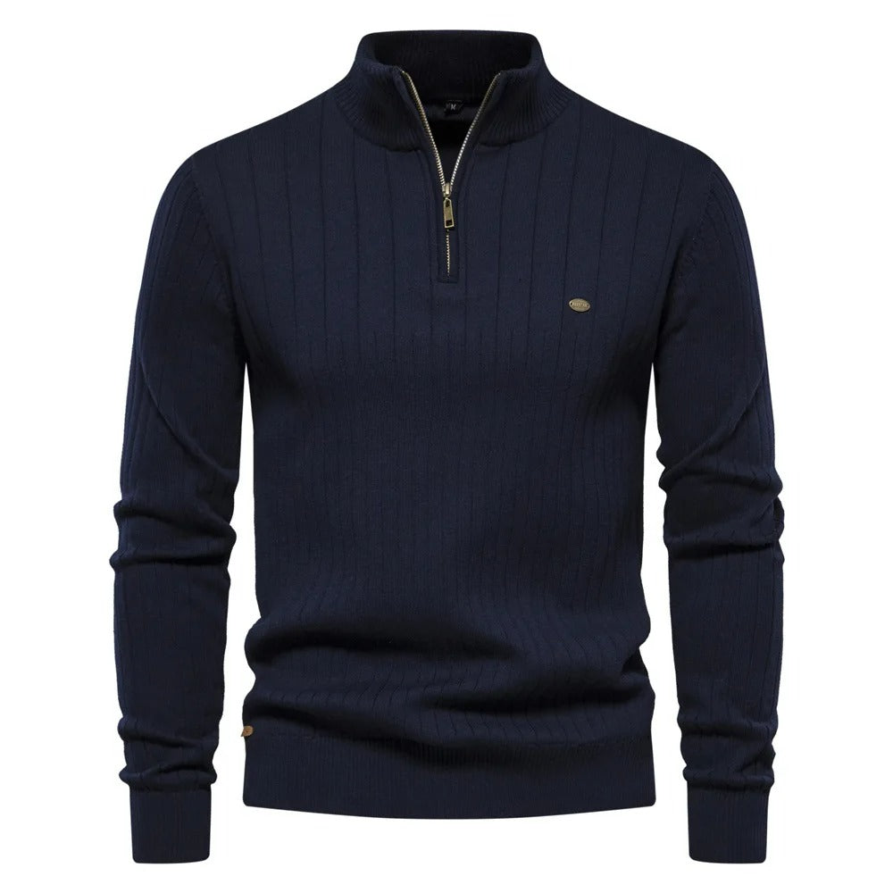 Louis | Men's Elegant Quarter-Zip Knit Sweater