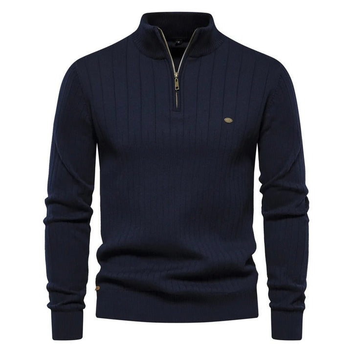 Louis | Men's Elegant Quarter-Zip Knit Sweater