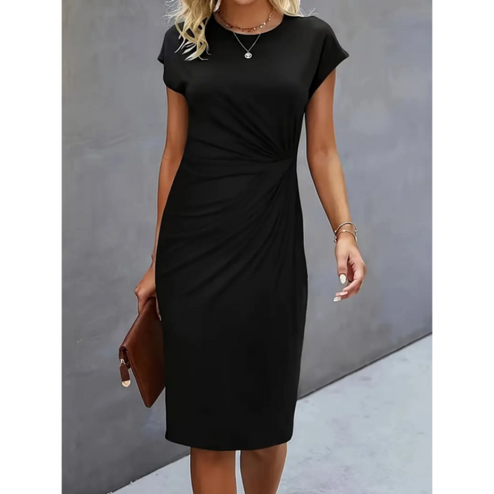 Celeste | Women's Formal Ruched Waist Bodycon Midi Dress