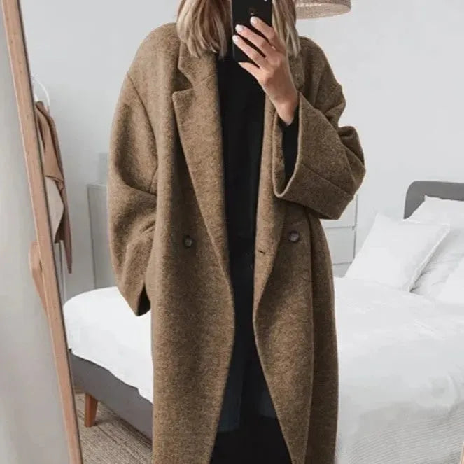 Vivian | Women's Oversized Double-Breasted Wool Coat
